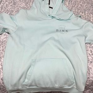 PINK light blue hoodie